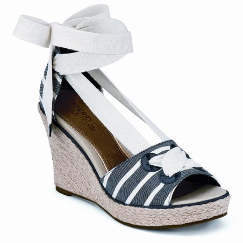 Sperry's Navy & White Stripe Palm Beach Espadrille